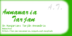 annamaria tarjan business card