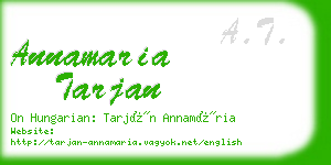 annamaria tarjan business card